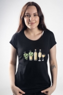 náhled - Evoluce bílého vína dámské tričko