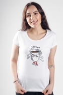 náhled - Zombie kafe bílé dámské tričko