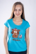 náhled - Momut tyrkysové dámské tričko