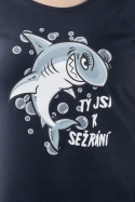 náhled - Žraločice modré dámské tričko