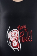 náhled - Born to Punk černé dámské tričko