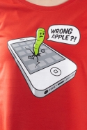 náhled - Wrong Apple červené dámské tričko