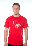 náhled - Kostlivec červené pánské tričko