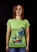 náhled - Evil Clown zelené dámské tričko