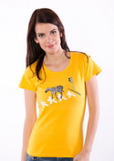 náhled - Zebra žluté dámské tričko