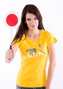 náhled - Zebra žluté dámské tričko
