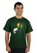 náhled - Těžká volba zelené pánské tričko