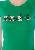 náhled - Opice zelené dámské tričko