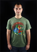 náhled - Mario's Trip zelené pánské tričko