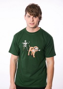 náhled - Kostlivec zelené pánské tričko