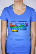 náhled - Periodická tabulka modré dámské tričko