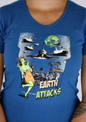 náhled - Země útočí petrolejové dámské tričko