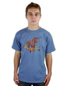 náhled - Trojský kůň modré pánské tričko