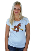 náhled - Trojský kůň modré dámské tričko