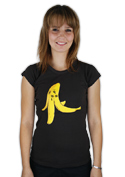 náhled - Banán zabiják hnědé dámské tričko