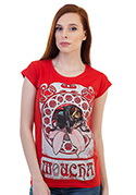 náhled - Moucha červené dámské tričko