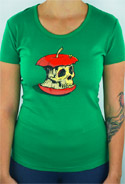 náhled - Dead Apple zelené dámské tričko