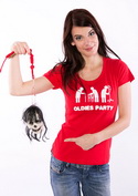náhled - Oldies party červené klasické dámské tričko