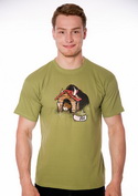 náhled - Bulldog zelené pánské tričko