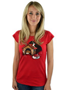 náhled - Bulldog červené dámské tričko