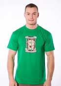 náhled - Ježek v kleci zelené pánské tričko