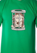 náhled - Ježek v kleci zelené pánské tričko