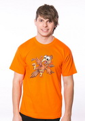 náhled - Žížalovetřelec oranžové pánské tričko