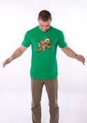 náhled - Žížalovetřelec zelené pánské tričko