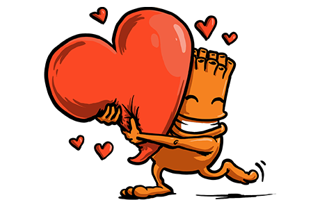 Spodní prádlo a trička k Valentýnu