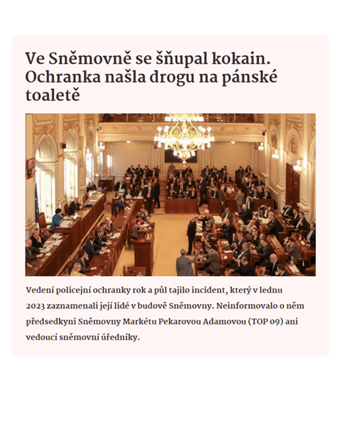 Kokain ve sněmovně