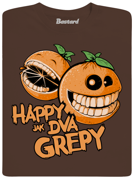 Happy grepy pánské tričko Brown