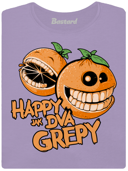 Happy grepy dámské tričko s lemem Lavender