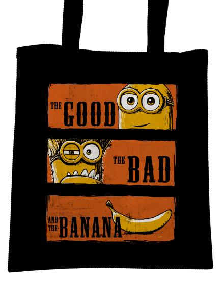 Hodný zlý a banán taška Black