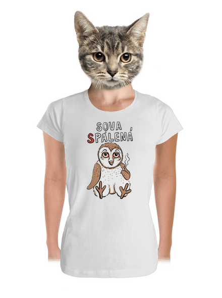 Sova Pálená dámské tričko premium White