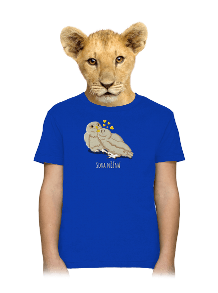 Sova něžná dětské tričko Royal Blue