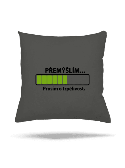 Přemýšlím polštář Gray Pol