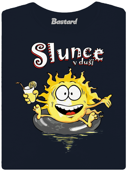 Slunce v duši dámské tričko premium Navy Mal