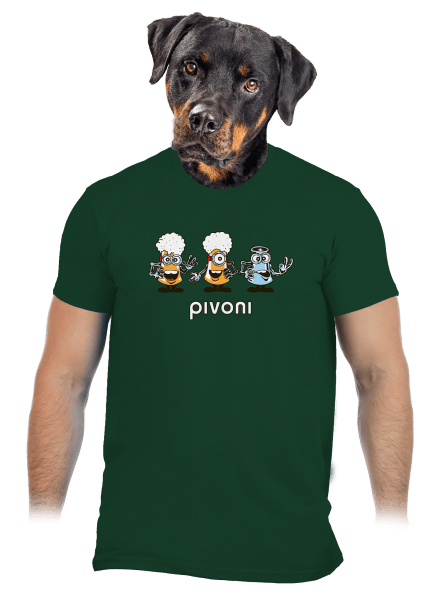 Pivoni pánské tričko Bottle Green