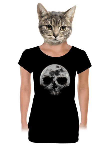 Smrtící úplněk dámské tričko s lemem Black