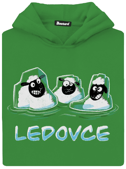 Ledovce dětská mikina klokanka Kelly Green AWD