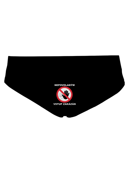 Nepovolaným vstup zakázán dámské kalhotky Black