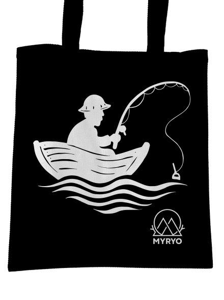 Rybář v lodi bílý