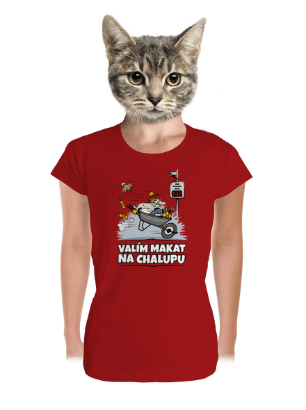 Valím na chalupu dámské tričko premium Red Mal