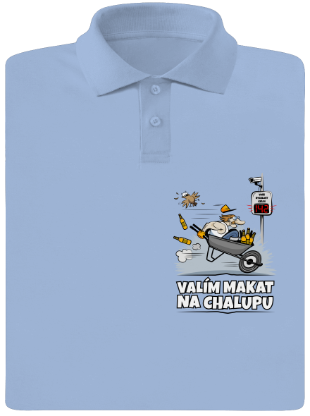 Valím na chalupu pánská polokošile Sky Blue Mal