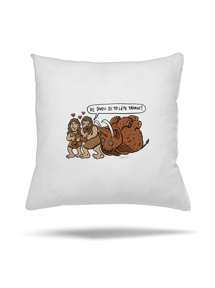 Ve dvou se to lépe táhne polštář White