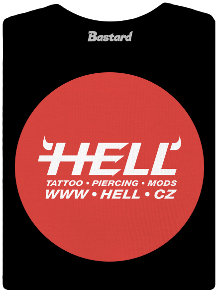 Hell logo dámské tričko s lemem  Black