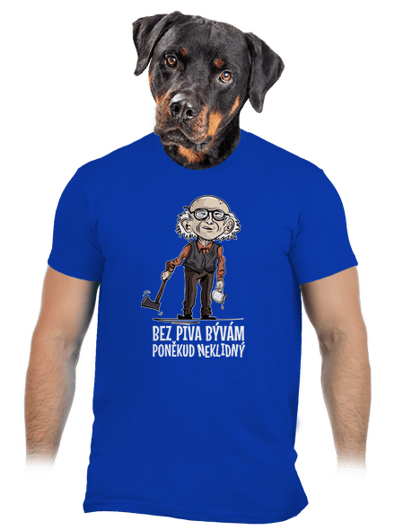 Neklidný bez piva pánské tričko Royal Blue