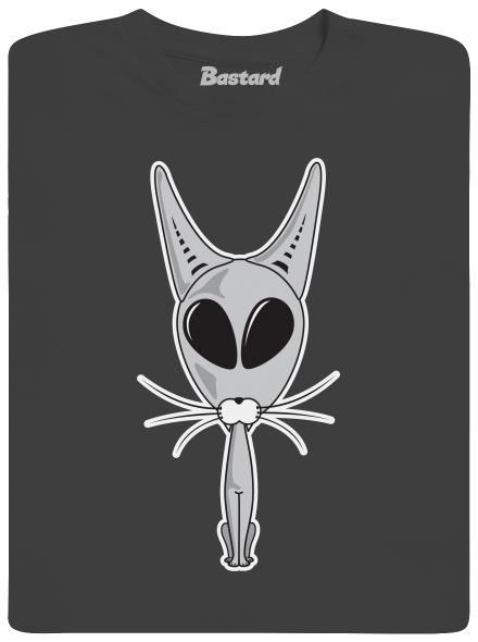Mimozemská kočka pánské tričko  Dark Grey