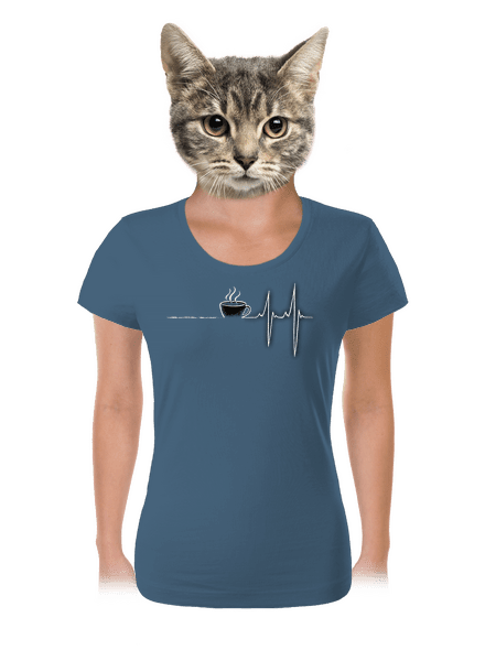 Coffee help dámské tričko Denim