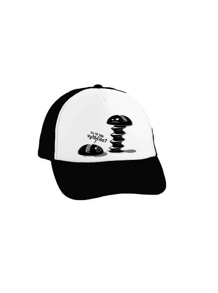 Vytočenej kšiltovka Black cap